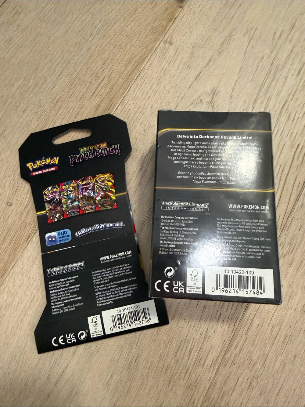 Pokemon TCG Mega Evolution - Pitch Black Booster Bundle 6 Packs and 1 Booster
